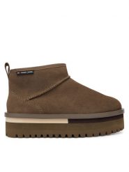 Tommy Jeans Śniegowce Tjw Flatform Snow Boot Suede EN0EN02841 Brązowy. Brązowe trapery i śniegowce Tommy Jeans, z jeansu. Za 649.99 zł.