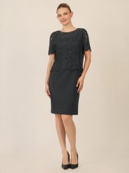 APART Sukienka w kolorze czarnym rozmiar: 38. Czarne sukienki Apart, bez wzorów, z koronki, bez kołnierzyka, bez ramiączek, midi. Za 295.99 zł.