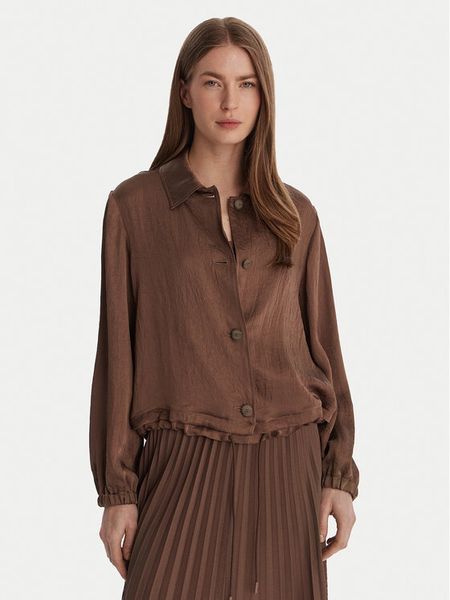 Marella Koszula Albatro 2613041045 Brązowy Regular Fit. Brązowe koszule Marella, bez wzorów, z acetatu, bez kołnierzyka, bez ramiączek. Za 678.99 zł.