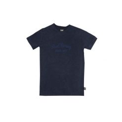 Koszulka miękki z bawełna na co dzień na siłownię. Niebieskie bluzki LEONE 1947 APPAREL, bez wzorów, z bawełny, sportowe, bez kołnierzyka, bez ramiączek. W wyprzedaży za 55.21 zł.