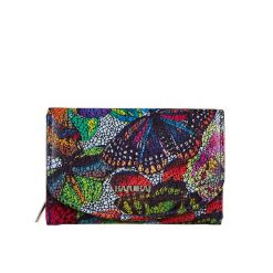 Portfel skórzany damski w motyle kolorowy RFID BajuBaj PD1202cs13 RFID. Brązowe portfele bez wzorów, ze skóry. Za 160.55 zł.