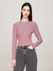TOMMY JEANS Koszulka w kolorze szaroróżowym rozmiar: XL. Różowe bluzki Tommy Jeans, xl, bez wzorów, z jeansu, bez kołnierzyka, bez ramiączek. Za 136.45 zł.