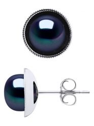 Mitzuko Srebrne kolczyki-wkrętki z perłami rozmiar: onesize. Niebieskie kolczyki Mitzuko, z perłą, srebrne. Za 262.95 zł.