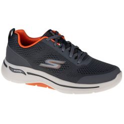 Buty SKECHERS GO WALK ARCH FIT-IDYLLIC Szary. Szare czapki Skechers, bez wzorów, z materiału. Za 350.99 zł.