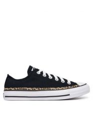 Converse Trampki CHUCK TAYLOR ALL STAR LEOPARD A19180C Czarny. Czarne trampki Converse, bez wzorów, z materiału, bez zapięcia. Za 329.99 zł.