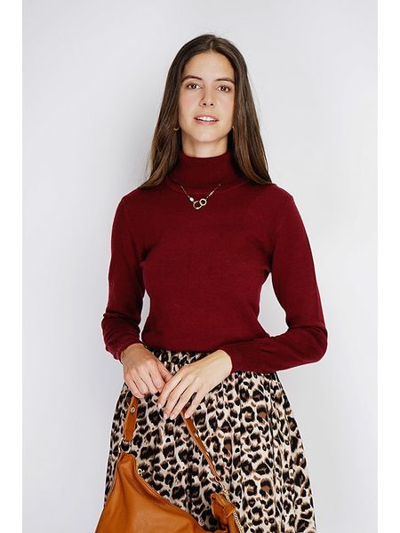 William de Faye Golf w kolorze bordowym rozmiar: 38. Czerwone golfy William de Faye, bez wzorów, z kaszmiru, bez ramiączek. Za 182.29 zł.