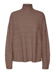 Vero Moda Sweter "Vmdoffy" w kolorze brązowym rozmiar: XS. Brązowe swetry Vero Moda, s, bez wzorów, z materiału, bez ramiączek. Za 52.67 zł.