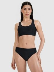 4F Góra od bikini damska - czarna L. Czarne szorty 4f, bez wzorów, z elastanu, wakacyjne. Za 79.99 zł.
