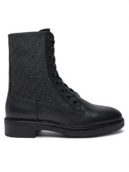 Calvin Klein Trzewiki HW0HW02194 Czarny. Czarne botki Calvin Klein, bez wzorów, ze skóry, bez obcasa, na płaskiej podeszwie, bez zapięcia. Za 843.66 zł.
