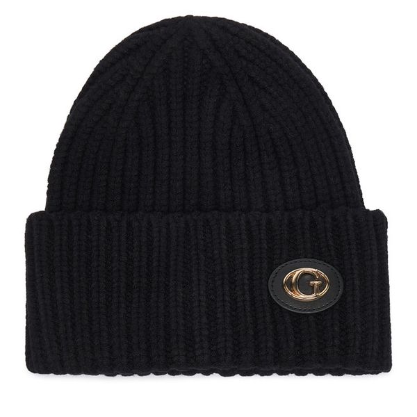 Czapka Guess. Czarne czapki Guess, z aplikacjami. Za 154.99 zł.