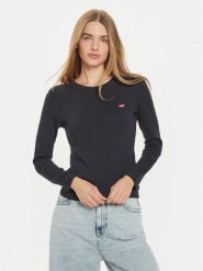 Levi's® Bluzka 000KL-0001 Czarny Regular Fit. Czarne bluzki s, bez wzorów, z bawełny, bez kołnierzyka, bez ramiączek. Za 139.99 zł.