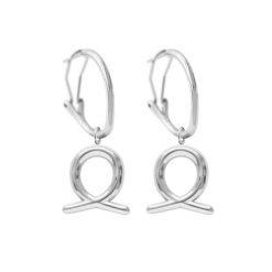 Kolczyki koła 2 cm z posrebrzanymi Pannami. Kolczyki Lilou, posrebrzane. Za 337.00 zł.