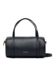 Calvin Klein Torebka Foil Logo Small Duffle Bag LV04F3663G Czarny. Czarne torebki klasyczne Calvin Klein, bez wzorów, ze skóry, bez dodatków. Za 489.99 zł.