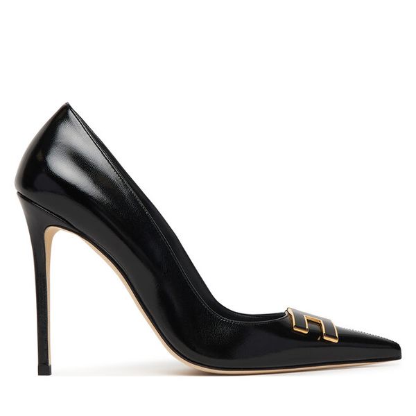 Szpilki Elisabetta Franchi. Czarne szpilki Elisabetta Franchi, bez wzorów, bez obcasa, na szpilce, bez zapięcia. Za 1,761.99 zł.