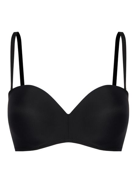 Ysabel Mora Biustonosz bardotka 10017 Czarny. Czarne biustonosze YSABEL MORA, bez wzorów, z syntetyku. Za 139.99 zł.