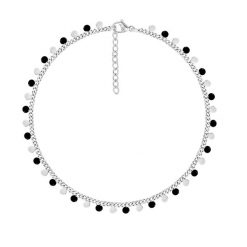 Bransoletka Sophie z czarną emalią, posrebrzana. Czarne bransoletki Lilou, posrebrzane. Za 159.00 zł.