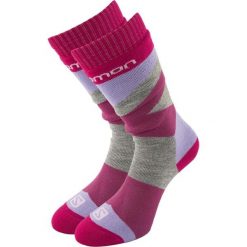 Skarpety narciarskie Salomon Jr Team 2 szt. Fioletowe/szare Różowe 35-38. Czarne skarpety Salomon, bez wzorów. Za 164.99 zł.