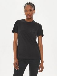 Calvin Klein Jeans T-Shirt Satin Applique J20J223925 Czarny Regular Fit. Czarne t-shirty Calvin Klein Jeans, xs, bez wzorów, z bawełny, bez kołnierzyka, bez ramiączek. Za 129.99 zł.