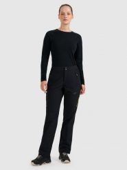 4F Spodnie trekkingowe damskie - czarne XXL. Czarne spodnie sportowe 4f, xxl, bez wzorów. Za 299.99 zł.