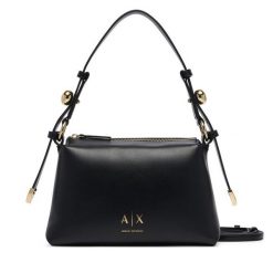 Torebka Armani Exchange. Czarne torebki klasyczne Armani Exchange, bez wzorów, bez dodatków. Za 614.99 zł.