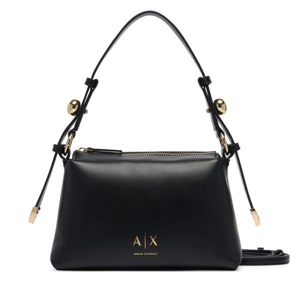 Torebka Armani Exchange. Czarne torebki klasyczne Armani Exchange, bez wzorów, bez dodatków. Za 614.99 zł.