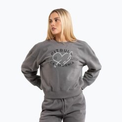Bluza damska Pitbull Manzanita Heart Crewneck Sweatshirt. Szare bluzy PITBULL, l, bez wzorów, z bawełny, bez kaptura. Za 159.99 zł.