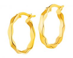 Złote kolczyki - koła, 18 mm. Żółte kolczyki Apart, złote. Za 619.00 zł.