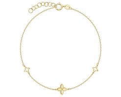 Złota bransoletka - kwiaty. Żółte bransoletki Apart, złote. Za 1,549.00 zł.