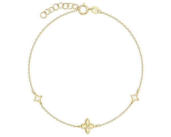 Złota bransoletka - kwiaty. Żółte bransoletki Apart, złote. Za 1,549.00 zł.