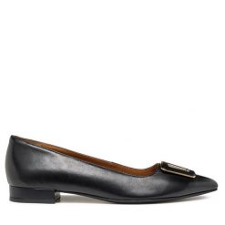 Baleriny Geox. Czarne baleriny Geox, bez wzorów, bez obcasa. Za 569.99 zł.