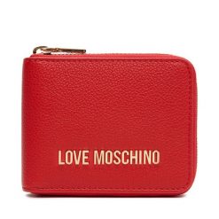 Mały Portfel Damski LOVE MOSCHINO. Czerwone portfele Love Moschino, bez wzorów. Za 379.99 zł.
