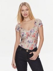 Guess Body Ss Heart Nk Clara W4RP37 KBEM0 Kolorowy Slim Fit. Body Guess, m, z aplikacjami, z syntetyku. Za 339.99 zł.