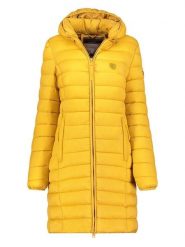 Geographical Norway Płaszcz pikowany "Atikotal" w kolorze żółtym rozmiar: XXL. Żółte płaszcze Geographical Norway, xxl, bez wzorów, bez kaptura. Za 186.63 zł.