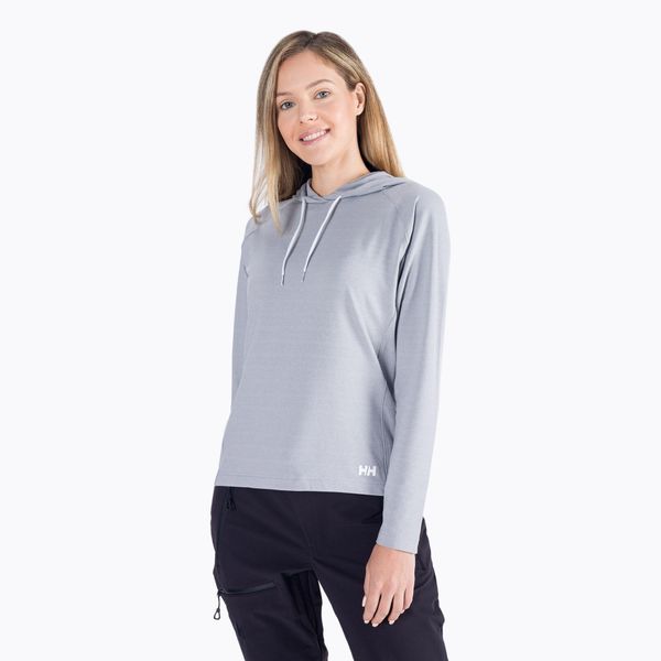 Bluza trekkingowa damska Helly Hansen Verglas Light Hoodie. Szare bluzy Helly Hansen, bez wzorów, bez kaptura. Za 159.99 zł.