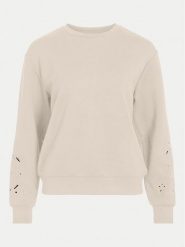 Vila Bluza Sif 14099158 Beżowy Regular Fit. Brązowe bluzy Vila, xl, bez wzorów, z syntetyku, bez kaptura. Za 99.99 zł.
