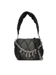 Diesel Torebka Charm-D X09597P6330 Czarny. Czarne torebki klasyczne Diesel, bez wzorów, z materiału, bez dodatków. Za 1,359.00 zł.