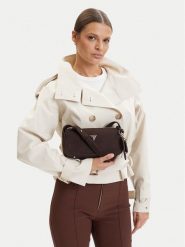 Guess Torebka Isobel Mini 00003059 27682 Brązowy. Brązowe torebki klasyczne Guess, z aplikacjami, ze skóry, bez dodatków. Za 639.99 zł.