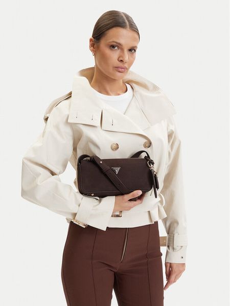 Guess Torebka Isobel Mini 00003059 27682 Brązowy. Brązowe torebki klasyczne Guess, z aplikacjami, ze skóry, bez dodatków. Za 371.99 zł.