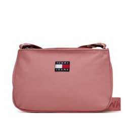 Torebka Tommy Jeans. Czerwone torebki klasyczne Tommy Jeans, bez wzorów, z jeansu, bez dodatków. Za 299.99 zł.