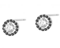 Kolczyki srebrne z cyrkoniami - koła. Szare kolczyki Apart, z cyrkonią, srebrne. Za 144.00 zł.