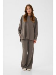 Kaffe Sweter w kolorze szarobrązowym rozmiar: L. Brązowe swetry Kaffe, l, bez wzorów, bez ramiączek. Za 144.24 zł.