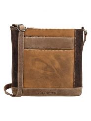 HIDE & STITCHES Skórzana torebka w kolorze brązowo-jasnobrązowym - 23 x 22 x 6 cm rozmiar: onesize. Brązowe torby na ramię HIDE & STITCHES, bez wzorów, z materiału, na ramię, bez dodatków. Za 173.99 zł.