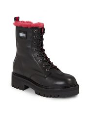 Tommy Jeans Botki Tjw W Urban Boot Smooth Ltr Wl EN0EN02402 Czarny. Czarne botki Tommy Jeans, bez wzorów, z jeansu, bez obcasa, na płaskiej podeszwie, bez zapięcia. Za 849.99 zł.