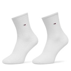 Skarpety długie Tommy Hilfiger. Białe skarpety TOMMY HILFIGER, bez wzorów. Za 59.99 zł.