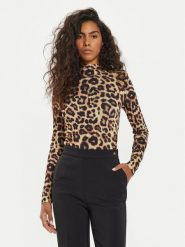 Marciano Guess Golf 4BGP01 6264A Brązowy Slim Fit. Brązowe golfy Marciano Guess, s, z aplikacjami, z wiskozy, bez ramiączek. Za 359.99 zł.
