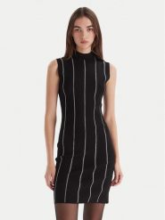 HUGO Sukienka dzianinowa Sbonny 50548258 Czarny Slim Fit. Czarne sukienki Hugo, l, bez wzorów, z dzianiny, bez kołnierzyka, bez ramiączek. Za 1,099.00 zł.