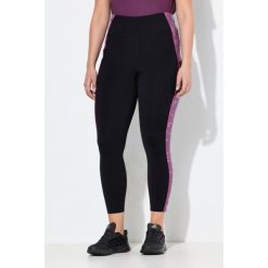 Damskie Legginsy sportowe wąska nogawka kieszenie materiał z recyklingu. Czarne legginsy sportowe Ulla Popken, plus size, bez wzorów, z elastanu. Za 239.99 zł.