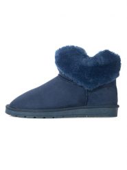 ISLAND BOOT Botki zimowe "Falisa" w kolorze granatowym rozmiar: 41. Niebieskie botki Island Boot, na zimę, bez wzorów, bez obcasa, bez zapięcia. Za 204.45 zł.