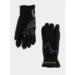 Rękawice La Sportiva Stretch Gloves. Czarne rękawiczki La Sportiva, bez wzorów, sportowe. Za 259.99 zł.