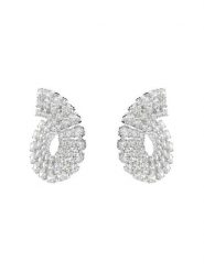 Swarovski Kolczyki Matrix 5705834 Srebrny. Szare kolczyki SWAROVSKI, metalowe. Za 919.99 zł.